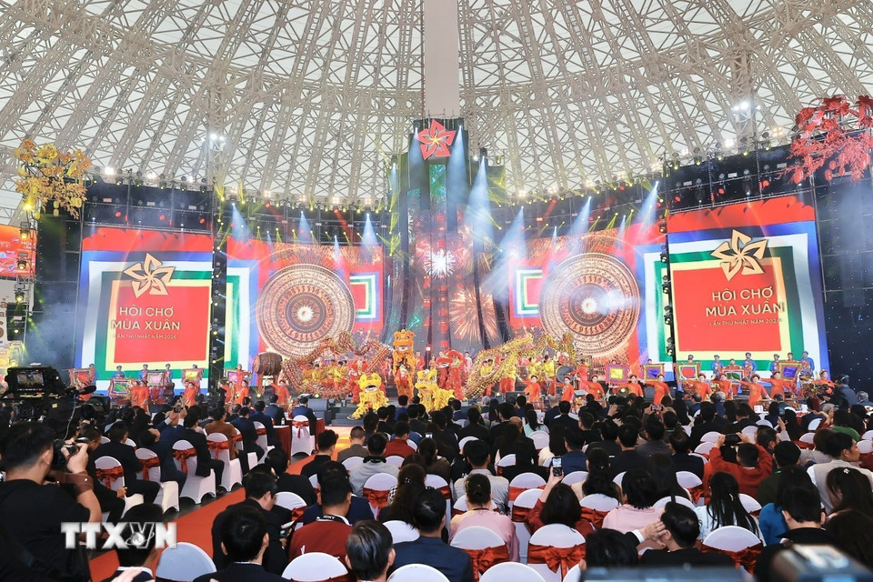 Lễ khai mạc Hội chợ Mùa Xuân lần thứ nhất - năm 2026. (Ảnh: Minh Quyết/ TTXVN)