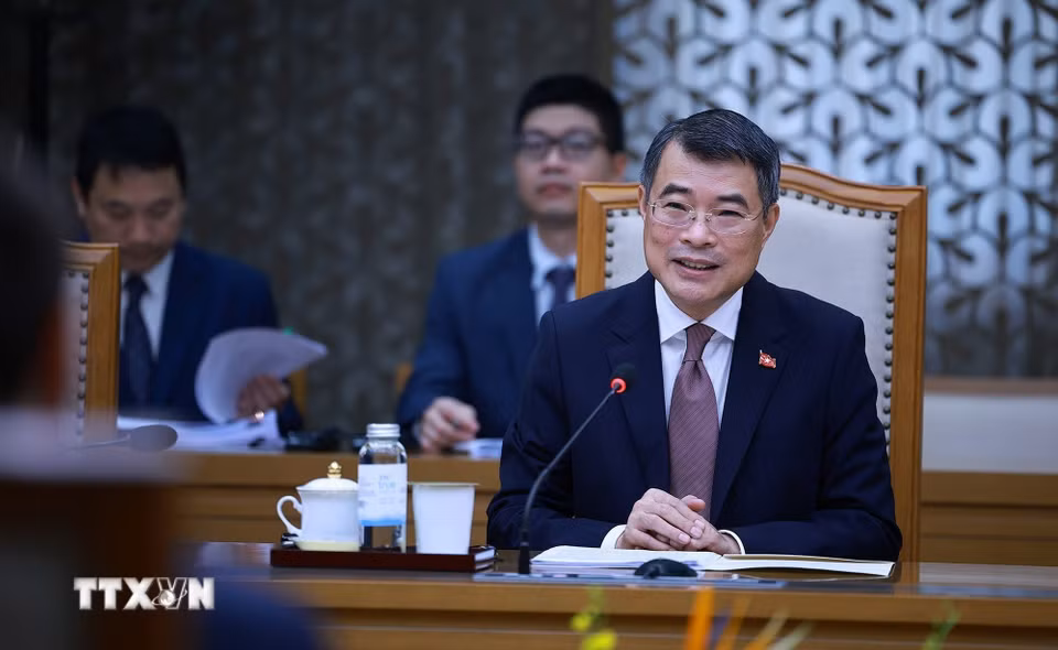 Thủ tướng Lê Minh Hưng tiếp Trưởng đại diện Quỹ Tiền tệ quốc tế tại Việt Nam. (Ảnh: Dương Giang/TTXVN)