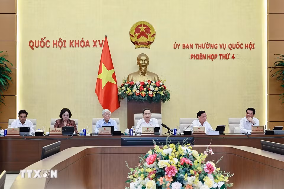 Chủ tịch Quốc hội Trần Thanh Mẫn phát biểu. (Ảnh: Doãn Tấn/TTXVN)