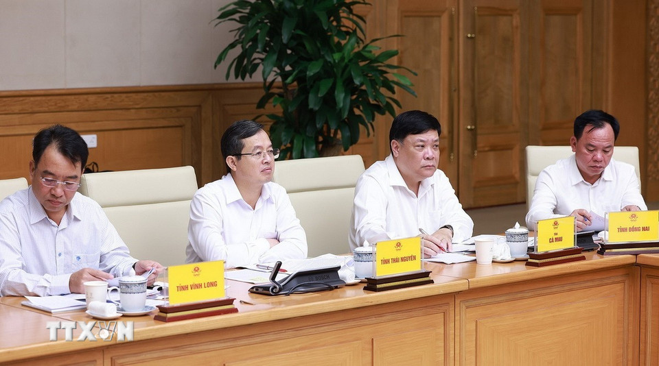 Đại diện lãnh đạo các tỉnh tham dự hội nghị. (Ảnh: Dương Giang/TTXVN)