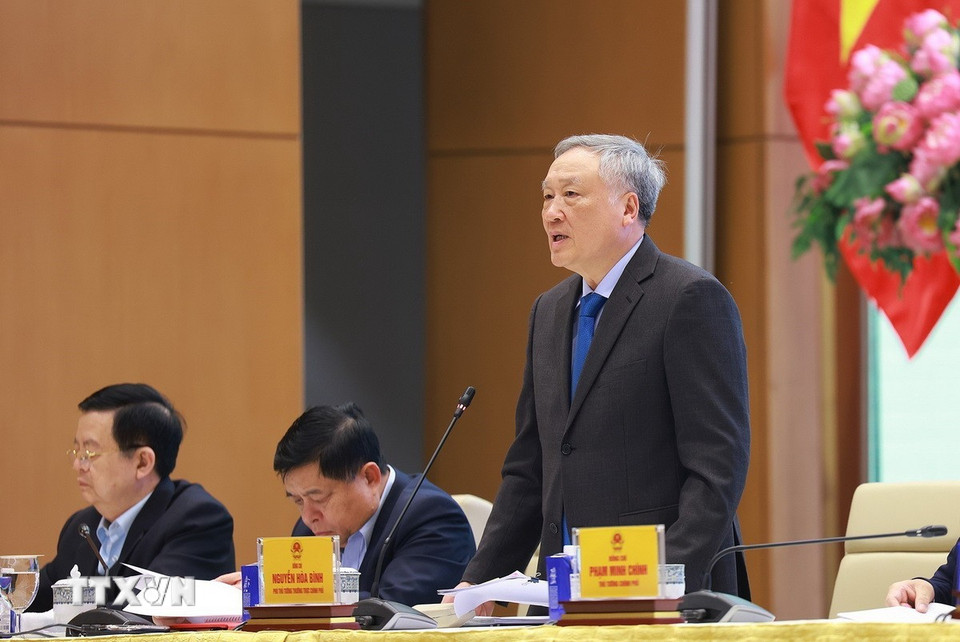 Phó Thủ tướng Thường trực Nguyễn Hòa Bình phát biểu. (Ảnh: Dương Giang/TTXVN)