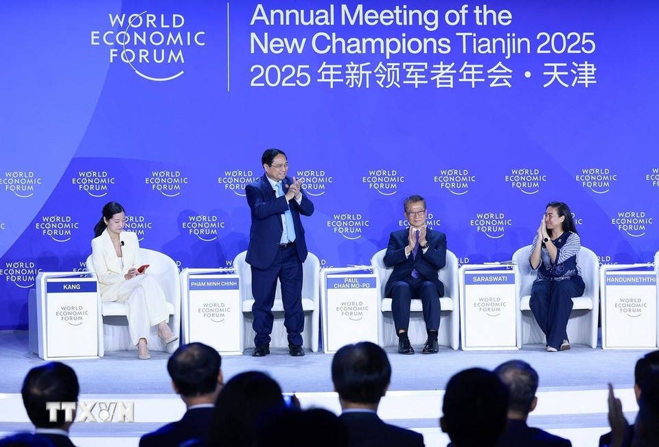 Thủ tướng Phạm Minh Chính tham dự Phiên thảo luận “Thế kỷ của châu Á có đang gặp thách thức?” (Ảnh: Dương Giang/TTXVN)