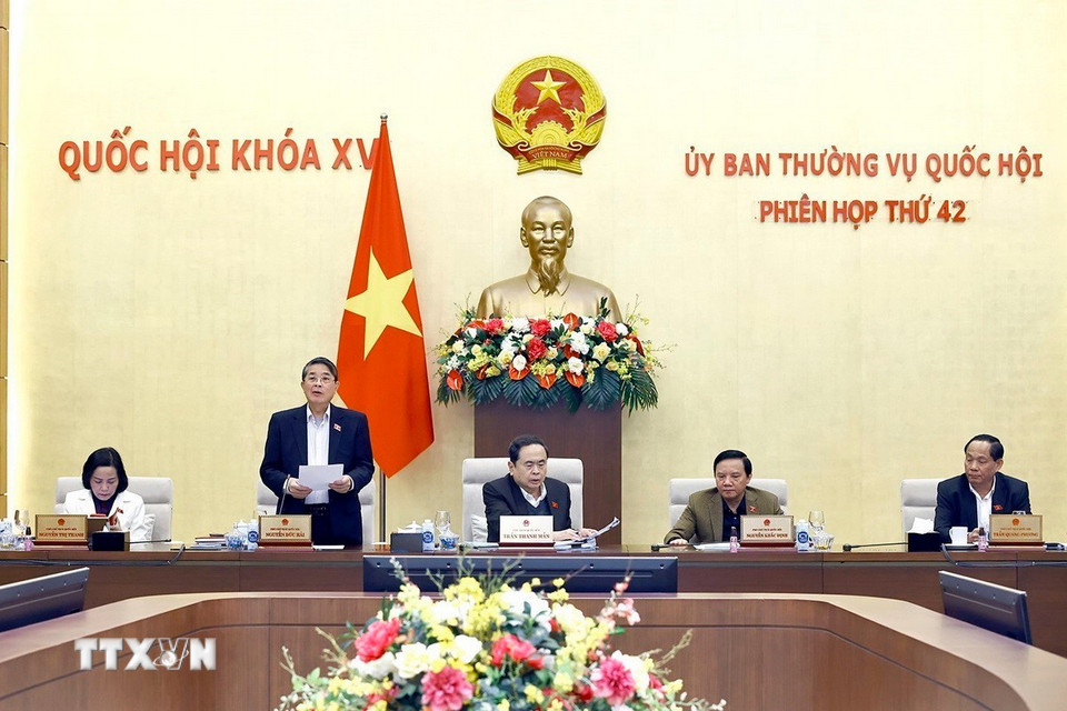 Phó Chủ tịch Quốc hội Nguyễn Đức Hải phát biểu. (Ảnh: Doãn Tấn/TTXVN)