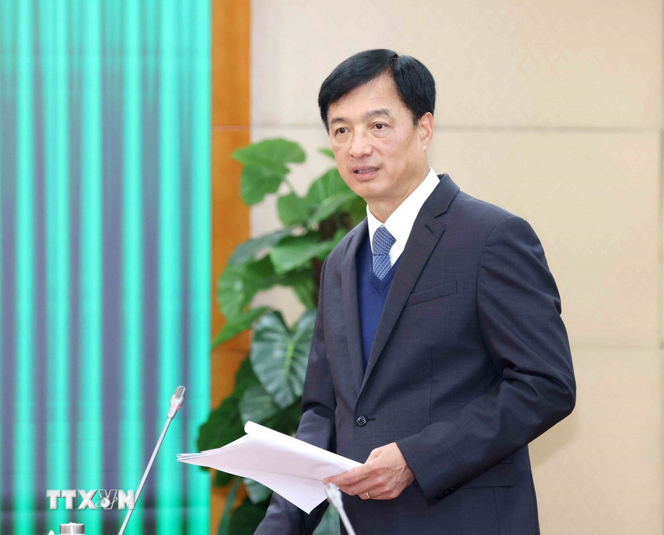 Đồng chí Nguyễn Duy Ngọc, Ủy viên Bộ Chính trị, Bí thư Trung ương Đảng, Chủ nhiệm Ủy ban Kiểm tra Trung ương phát biểu tại hội nghị. (Ảnh: Phương Hoa/TTXVN)