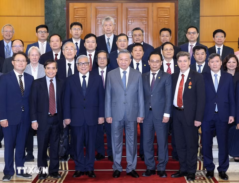 Tổng Bí thư Tô Lâm và các đại biểu. (Ảnh: Thống Nhất/TTXVN)