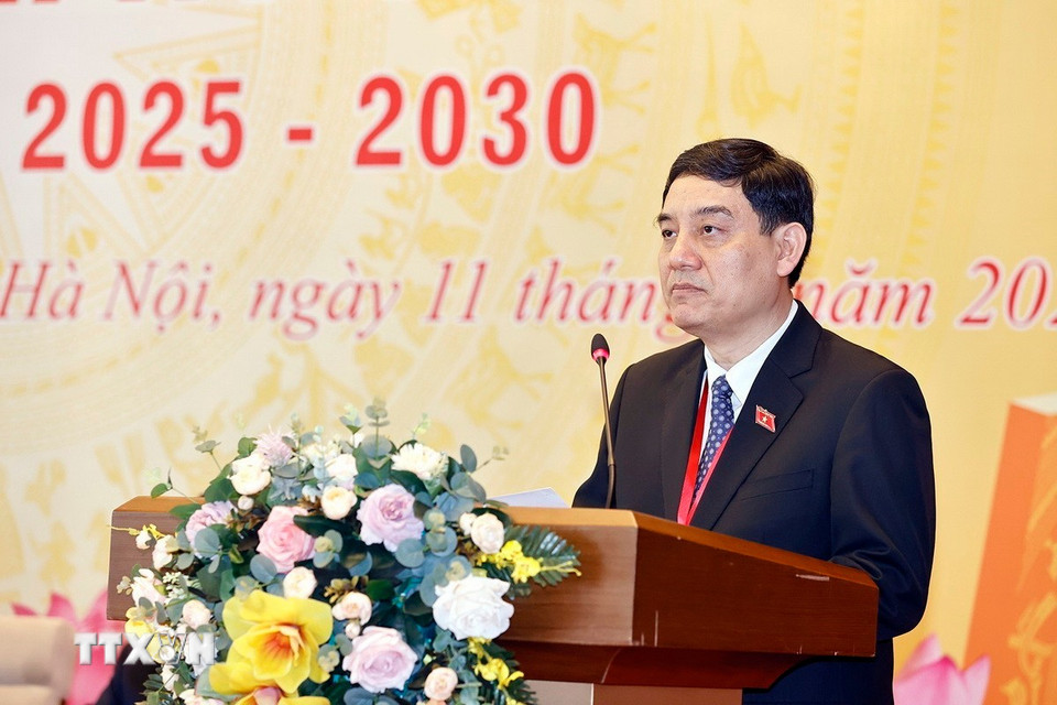 Chủ nhiệm Ủy ban Văn hóa và Xã hội của Quốc hội Nguyễn Đắc Vinh phát biểu. (Ảnh: Doãn Tấn/TTXVN)