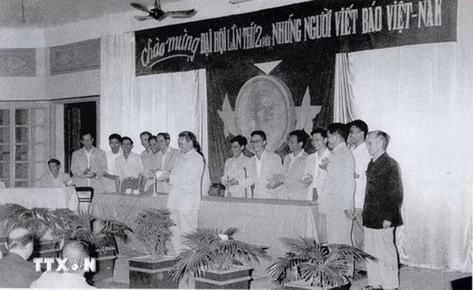 Đại hội lần thứ II, Hội Những người viết báo Việt Nam (4/1959). (Ảnh: TTXVN phát)
