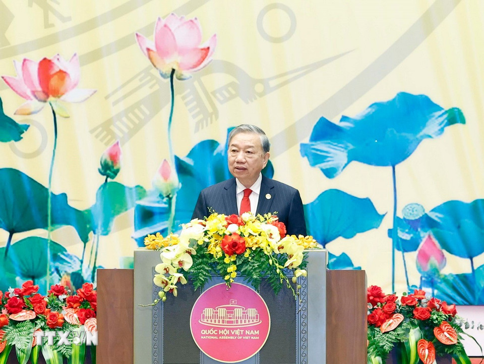 Tổng Bí thư Tô Lâm phát biểu. (Ảnh: Thống Nhất/TTXVN)