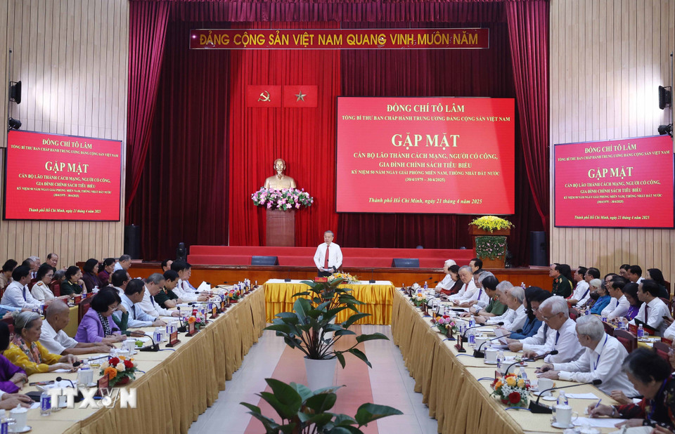 Tổng Bí thư Tô Lâm phát biểu. (Ảnh: Thống Nhất/TTXVN)