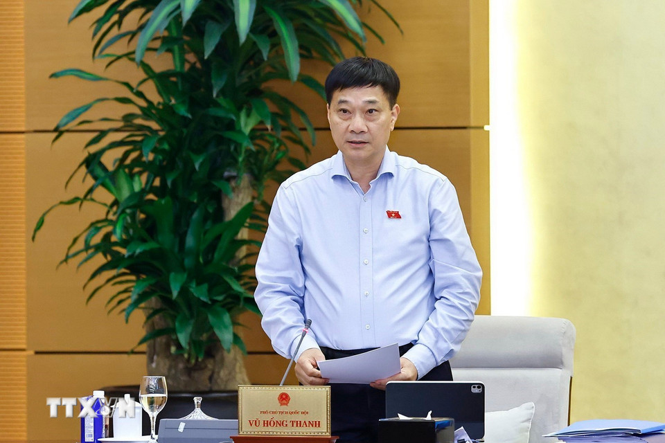 Phó Chủ tịch Bet88app còn khuyến mãi Vũ Hồng Thanh phát biểu. (Ảnh: Doãn Tấn/TTXVN)
