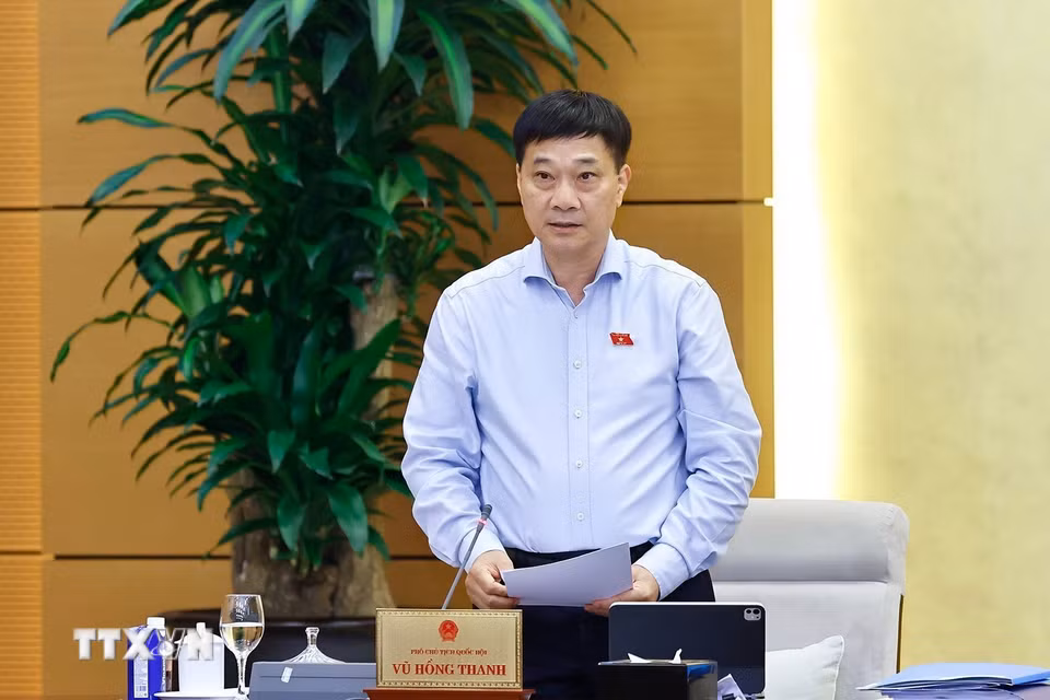 Phó Chủ tịch Quốc hội Vũ Hồng Thanh phát biểu. (Ảnh: Doãn Tấn/TTXVN)