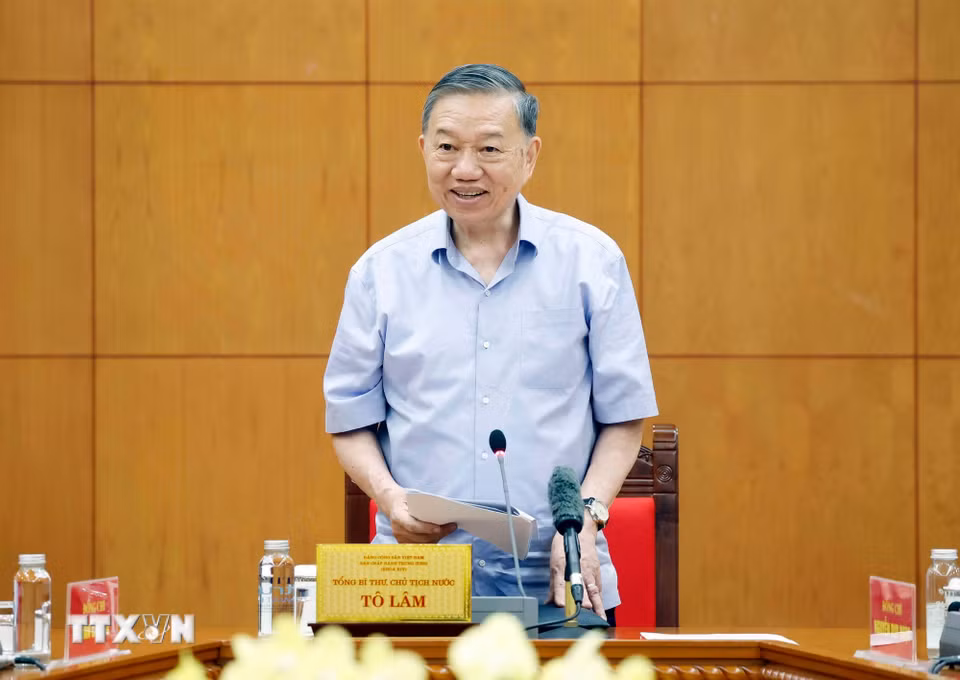 Bet8801234.com cá cược độc quyền, Chủ tịch nước Tô Lâm phát biểu chỉ đạo. (Ảnh: Thống Nhất/TTXVN)