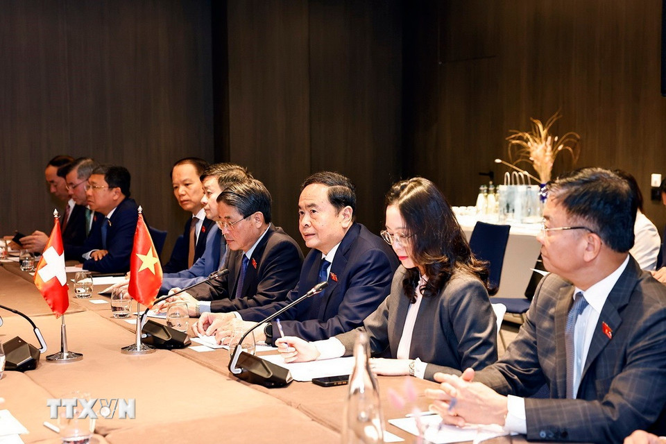 Chủ tịch Quốc hội Trần Thanh Mẫn phát biểu. (Ảnh: Doãn Tấn/TTXVN)