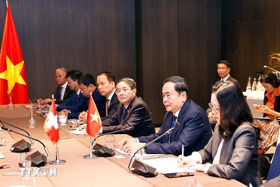 Chủ tịch Quốc hội Trần Thanh Mẫn phát biểu. (Ảnh: Doãn Tấn/TTXVN)