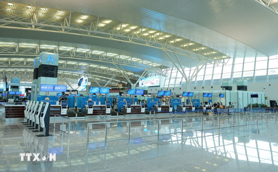 Toàn cảnh nhà ga T2 Nội Bài sau khi hoàn thành mở rộng sẽ được đưa vào sử dụng từ ngày 19/12. (Ảnh: Quốc Khánh/TTXVN)