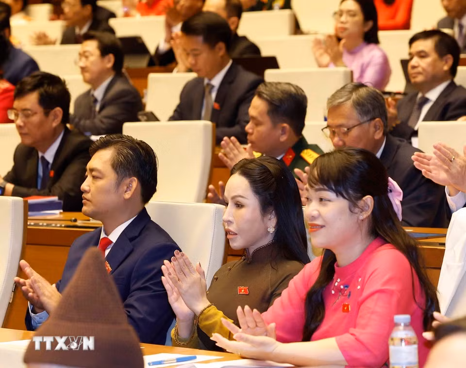 Các đại biểu tham dự phiên khai mạc Kỳ họp thứ nhất, Quốc hội khóa XVI. (Ảnh: Thống Nhất/TTXVN)