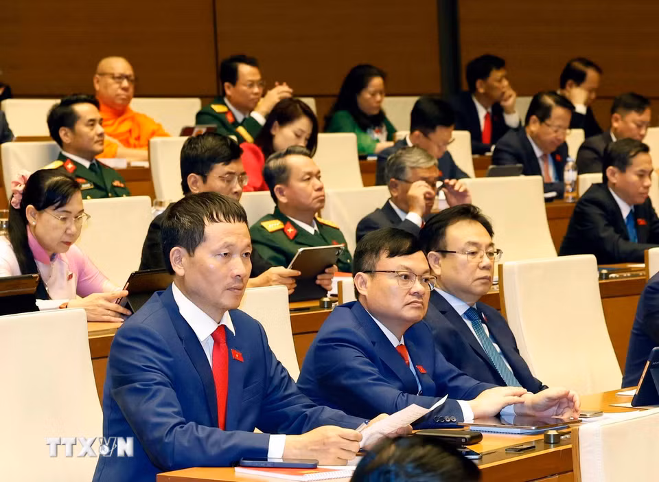 Các đại biểu tham dự phiên khai mạc Kỳ họp thứ nhất, Quốc hội khóa XVI. (Ảnh: Thống Nhất/TTXVN)