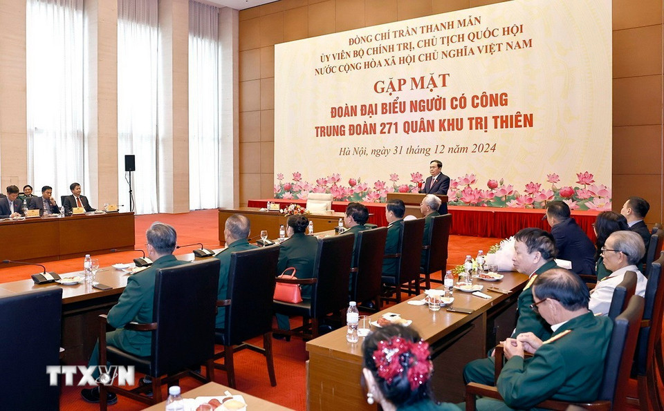 Quang cảnh buổi gặp mặt. (Ảnh: Doãn Tấn/TTXVN)