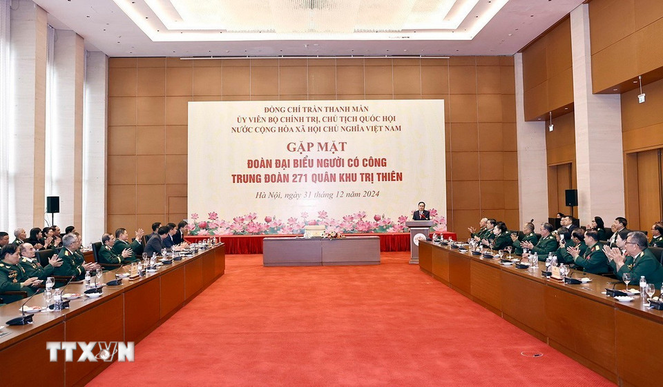 Quang cảnh buổi gặp mặt. (Ảnh: Doãn Tấn/TTXVN)