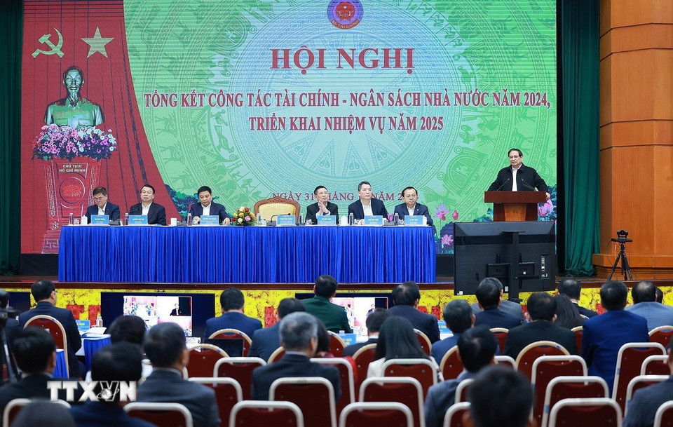 Thủ tướng Phạm Minh Chính phát biểu chỉ đạo. (Ảnh: Dương Giang/TTXVN)