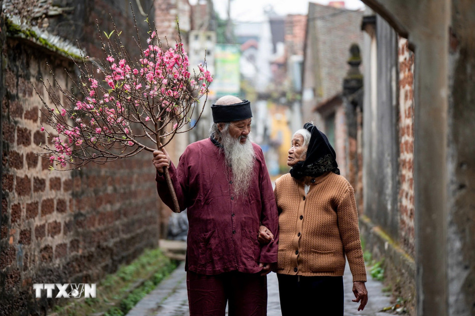 Niềm vui ngày Tết. (Ảnh: Khánh Hòa/TTXVN)