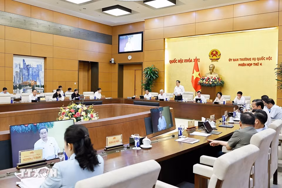 Chiều 8/7/2026, tại Nhà Quốc hội, Ủy ban Thường vụ Quốc hội cho ý kiến về việc chuẩn bị Kỳ họp không thường lệ thứ nhất, Chủ tịch Quốc hội Trần Thanh Mẫn phát biểu. (Ảnh: Doãn Tấn/TTXVN)