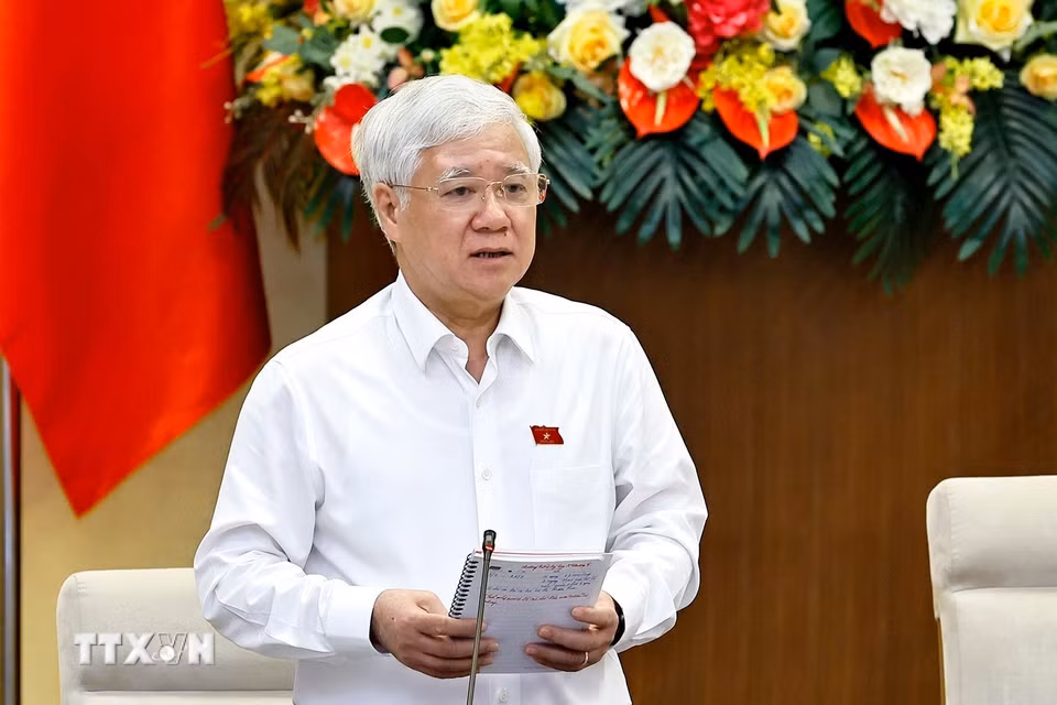 Phó Chủ tịch Thường trực Quốc hội Đỗ Văn Chiến phát biểu. (Ảnh: Doãn Tấn/TTXVN)