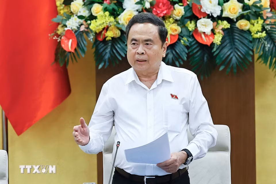 Chủ tịch Bet88app còn khuyến mãi Trần Thanh Mẫn phát biểu. (Ảnh: Doãn Tấn/TTXVN)
