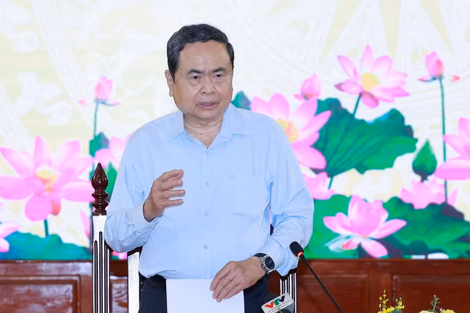 Chủ tịch Quốc hội Trần Thanh Mẫn phát biểu. (Ảnh: Doãn Tấn/TTXVN)