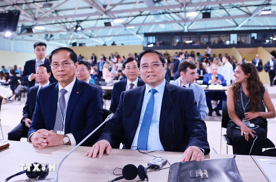 Thủ tướng Phạm Minh Chính dự Phiên khai mạc Hội nghị Đại dương Liên hợp quốc lần thứ 3 (UNOC 3) tại thành phố Nice, Cộng hoà Pháp. (Ảnh: Dương Giang/TTXVN)