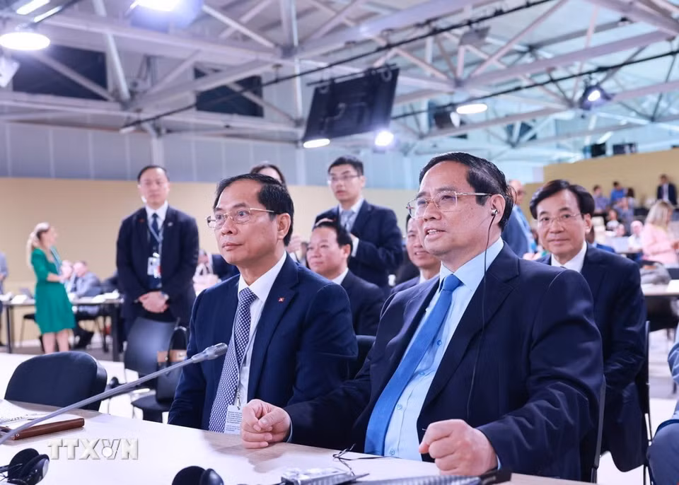 Thủ tướng Phạm Minh Chính dự Phiên khai mạc Hội nghị Đại dương Liên hợp quốc lần thứ 3 (UNOC 3) tại thành phố Nice, Cộng hòa Pháp. (Ảnh: Dương Giang/TTXVN)