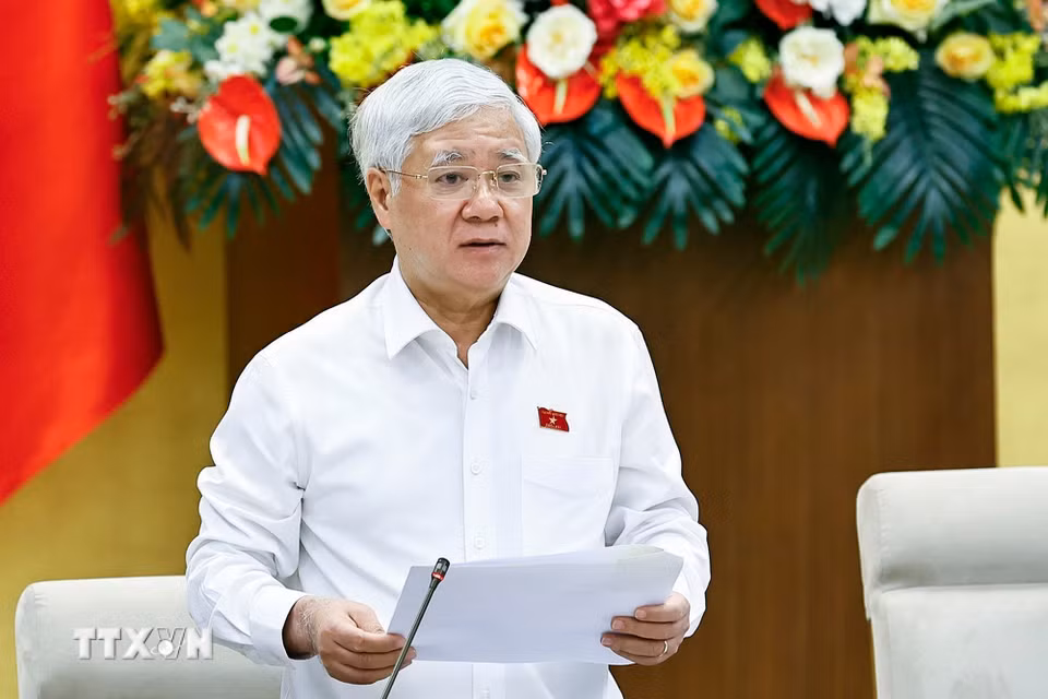 Phó Chủ tịch Thường trực Quốc hội Đỗ Văn Chiến phát biểu. (Ảnh: Doãn Tấn/TTXVN)