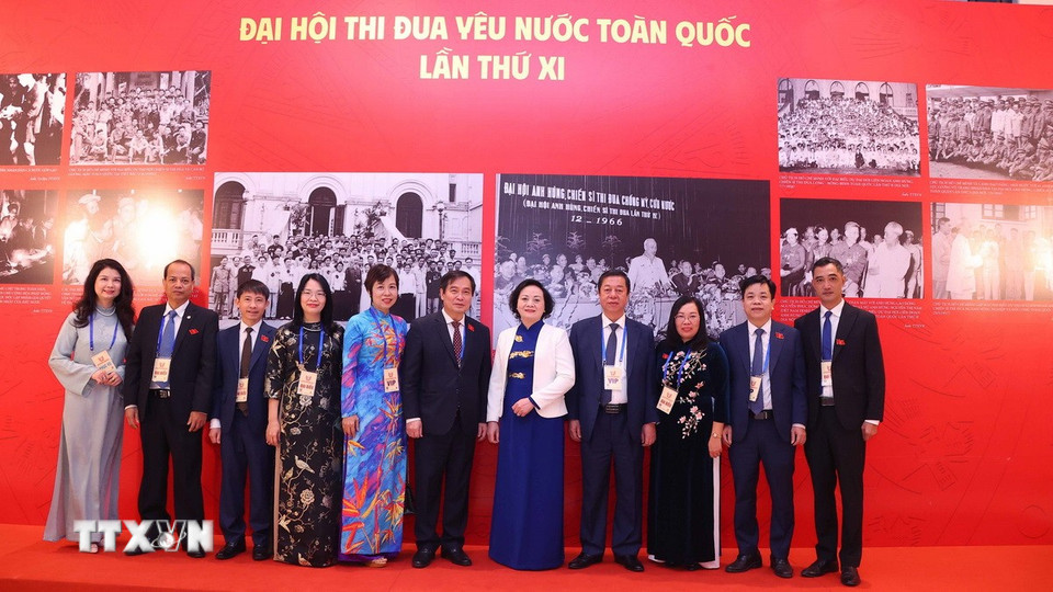 Các đại biểu dự Đại hội Thi đua yêu nước toàn quốc lần thứ XI. (Ảnh: Văn Điệp/TTXVN)