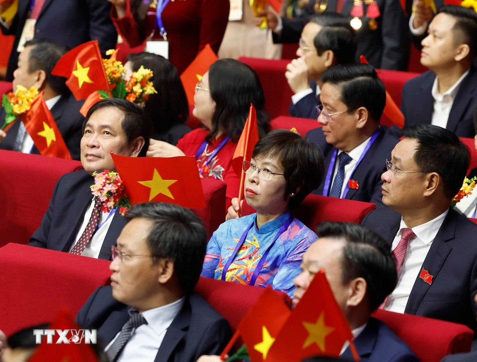 Đại biểu tham dự Đại hội Thi đua yêu nước toàn quốc lần thứ XI. (Ảnh: Thống Nhất/ TTXVN)