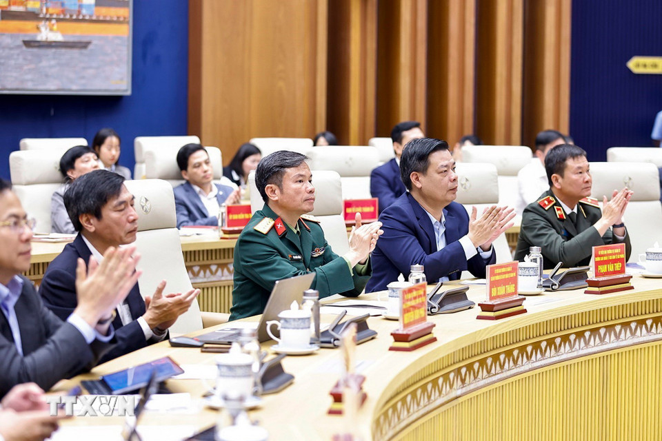 Đại biểu dự cuộc làm việc. (Ảnh: Doãn Tấn/TTXVN)