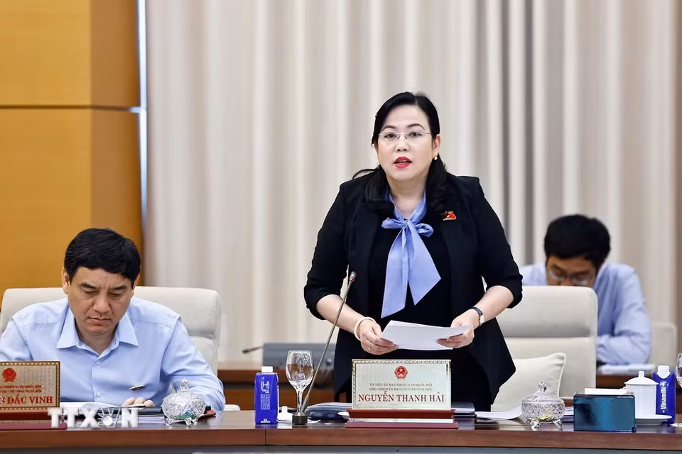Chủ nhiệm Ủy ban Công tác đại biểu của Quốc hội Nguyễn Thanh Hải phát biểu. (Ảnh: Doãn Tấn/TTXVN)