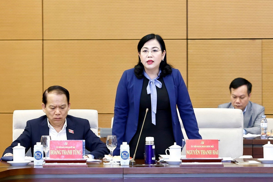 Đồng chí Nguyễn Thanh Hải, Ủy viên Trung ương Đảng, Trưởng Ban Công tác đại biểu Quốc hội thuộc Ủy ban Thường vụ Quốc hội, Phó Trưởng Ban Tổ chức Trung ương phát biểu. (Ảnh: Doãn Tấn/TTXVN)