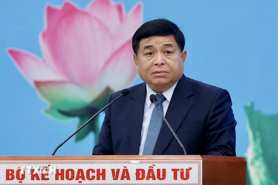 Bộ trưởng Bộ Kế hoạch và Đầu tư Nguyễn Chí Dũng phát biểu. (Ảnh: Dương Giang/TTXVN)
