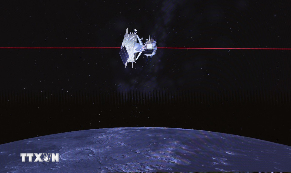 Ngày 6/6/2024, Cơ quan Vũ trụ Quốc gia Trung Quốc (CNSA) thông báo tàu lấy mẫu vật (còn gọi là tàu bay lên) của Thường Nga-6 đã trở lại quỹ đạo Mặt Trăng và ghép nối thành công với tổ hợp tàu quỹ đạo và tàu trở về. CNSA cho biết thùng chứa các mẫu vật đầu tiên trên thế giới được thu thập từ vùng khuất của Mặt Trăng đã được chuyển từ tàu bay lên sang tàu quay trở lại một cách an toàn. (Ảnh: THX/TTXVN)