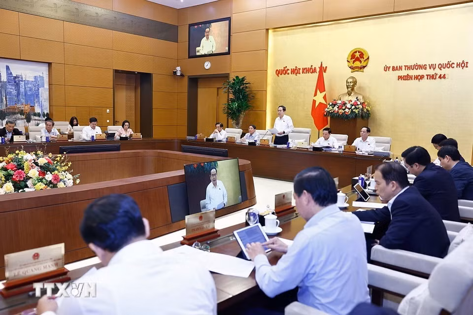 Chủ tịch Quốc hội Trần Thanh Mẫn phát biểu khai mạc Phiên họp. (Ảnh: Doãn Tấn/TTXVN)