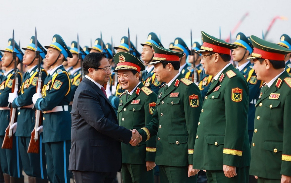 Thủ tướng Phạm Minh Chính dự khai mạc Triển lãm Quốc phòng Quốc tế Việt Nam 2024. (Ảnh: Dương Giang/TTXVN)