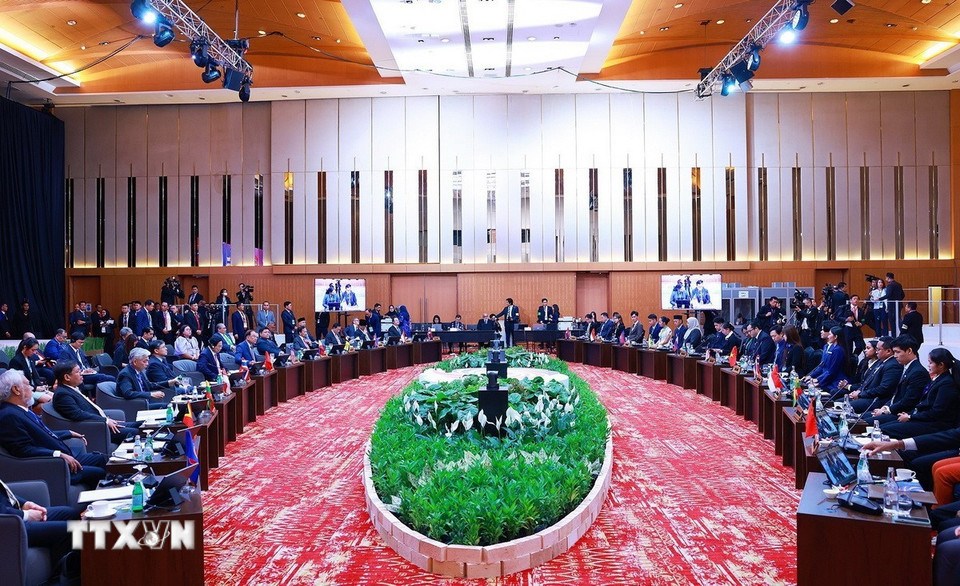 Phiên Đối thoại với thanh niên ASEAN. (Ảnh: Dương Giang/TTXVN)