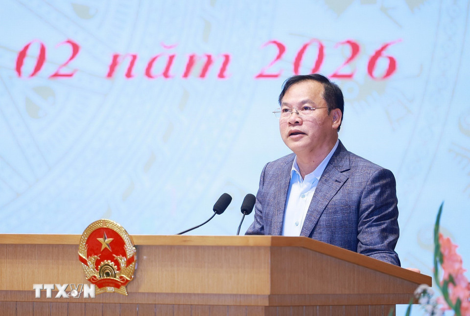 Thứ trưởng Bộ Công an Nguyễn Văn Long phát biểu. (Ảnh: Dương Giang/TTXVN)