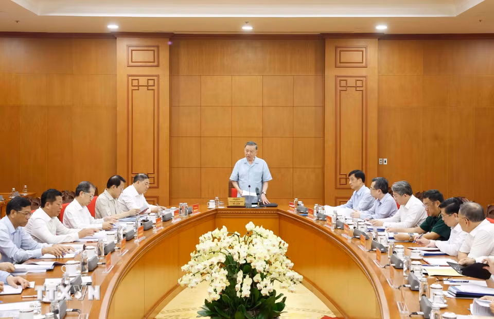 Tổng Bí thư, Chủ tịch nước Tô Lâm phát biểu chỉ đạo. (Ảnh: Thống Nhất/TTXVN)