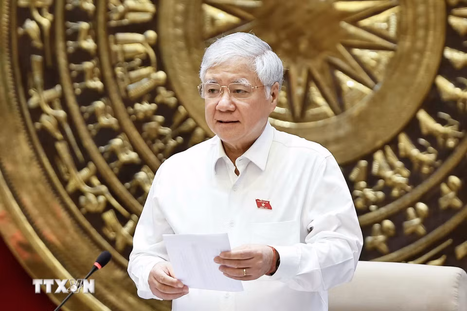 Phó Chủ tịch Thường trực Quốc hội Đỗ Văn Chiến phát biểu. (Ảnh: Doãn Tấn/TTXVN)