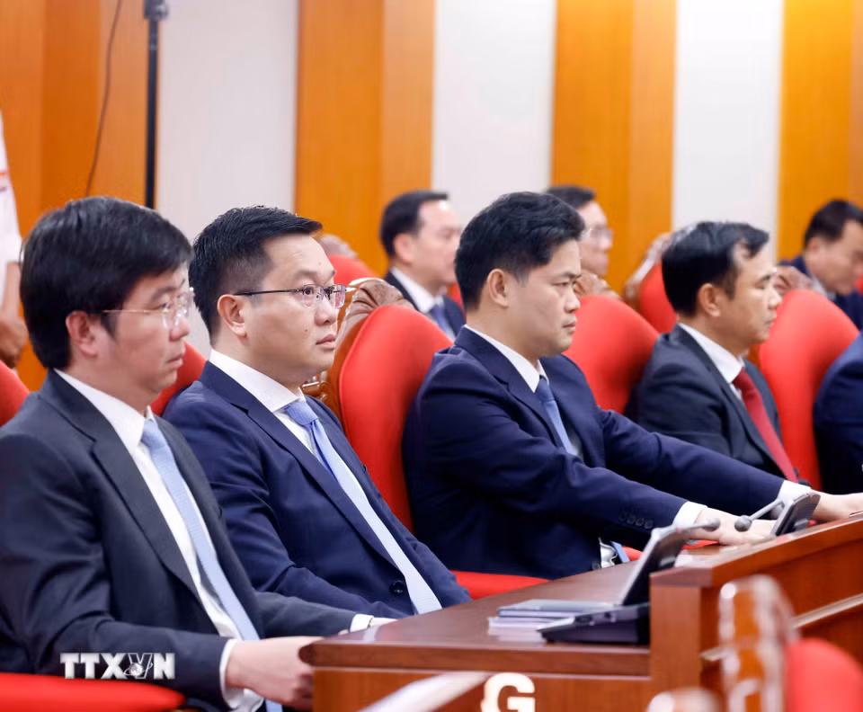 Các đại biểu tham dự phiên bế mạc Hội nghị lần thứ 3 Ban Chấp hành Trung ương Đảng khóa XIV. (Ảnh: Thống Nhất/TTXVN)