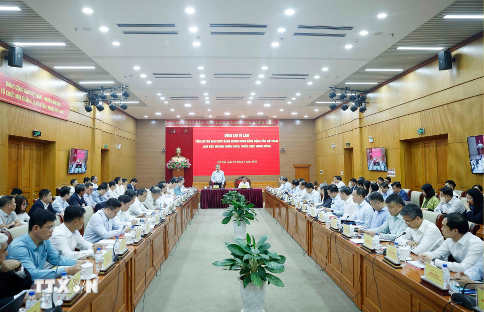 Tổng Bí thư Tô Lâm phát biểu. (Ảnh: Thống Nhất/TTXVN)