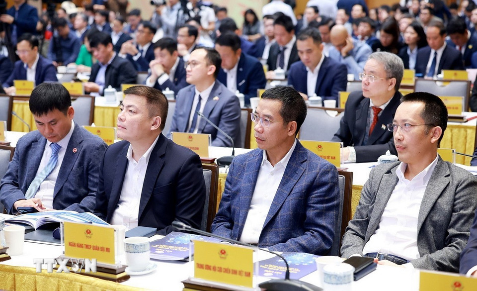 Các đại biểu tham dự Diễn đàn Quốc gia phát triển kinh tế số và xã hội số lần thứ 3. (Ảnh: TTXVN)