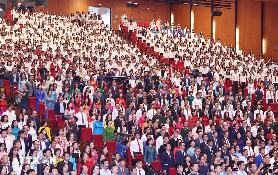 Các đại biểu dự Lễ kỷ niệm. (Ảnh: Thống Nhất/TTXVN)