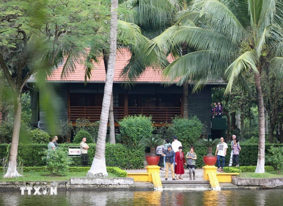 Nhà sàn nơi Chủ tịch Hồ Chí Minh ở và làm việc từ tháng 5/1958-tháng 8/1969. (Ảnh: Thanh Tùng/ TTXVN)